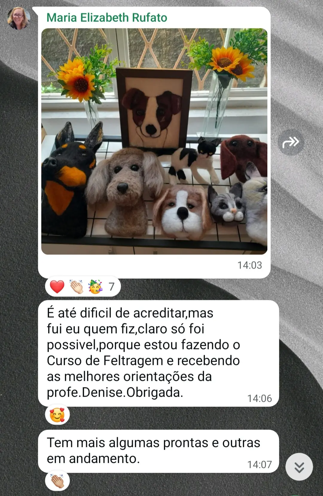 Peça criada por aluna do Curso Gato Realista